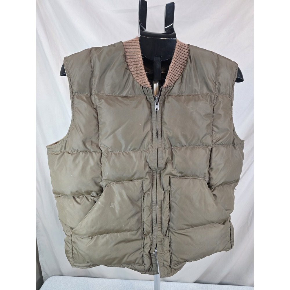 Vintage Walls Blizzard-Pruf Insulated Puffer Vest M / L Brown